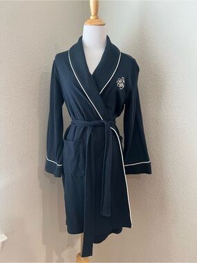 Lauren Essentials Monogram Robe, M